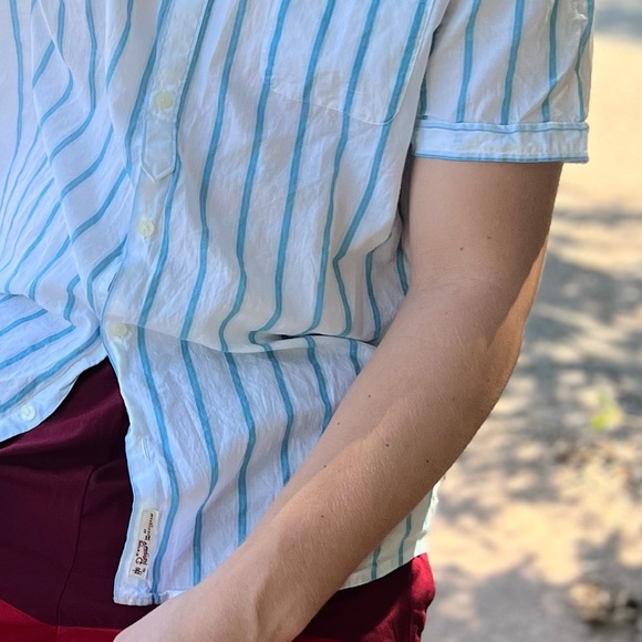 ORIGINAL PENGUIN MEN MUNSING WEAR COTTON SHEER BUTTON DOWN SHIRT FIT SEE THROUGH - Picture 12 of 16